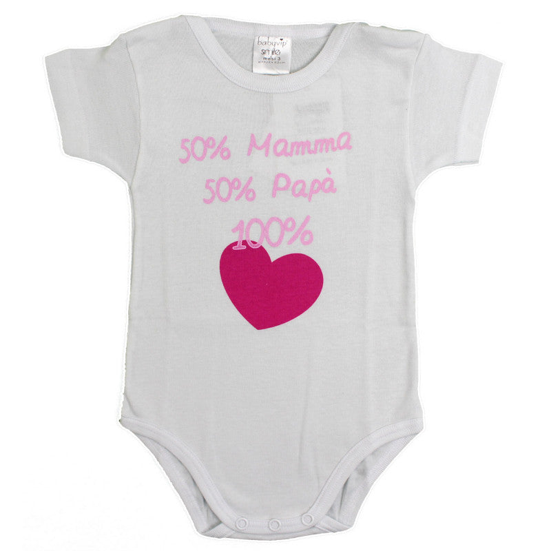 Body Media Manga 50% Mamá y 50% Papá Rosa - 9 Meses