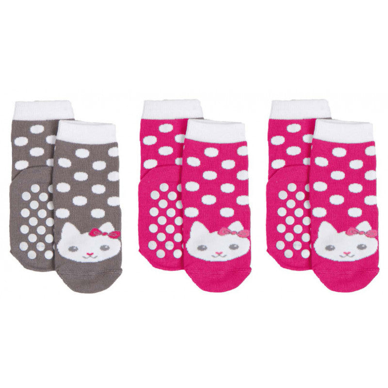 3 Pairs Anti-slip Kitten Socks - 16|19