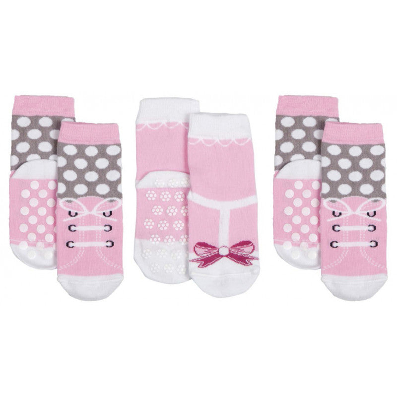3 Pares Calcetines Antideslizantes Escarpín Rosa - 28|30