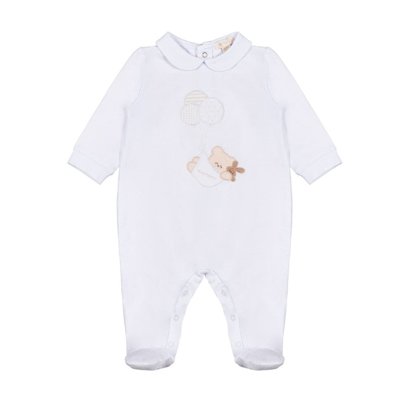 White Onesie with Bear and Balloons Nanan - 6 Months
