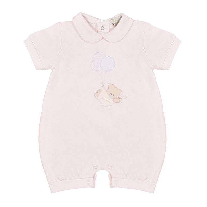 Pink Romper with Teddy Bear and Balloons Nanan