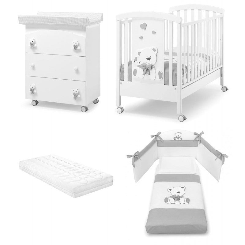 Habitaciones para niños Erbesi Tato - Bianco/Grigio