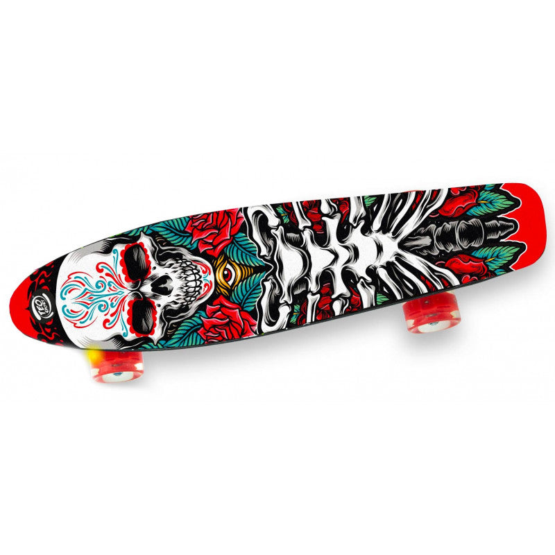 Patineta con ruedas LED - Calavera