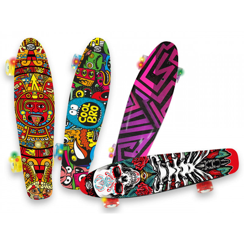 Skateboard con ruedas led
