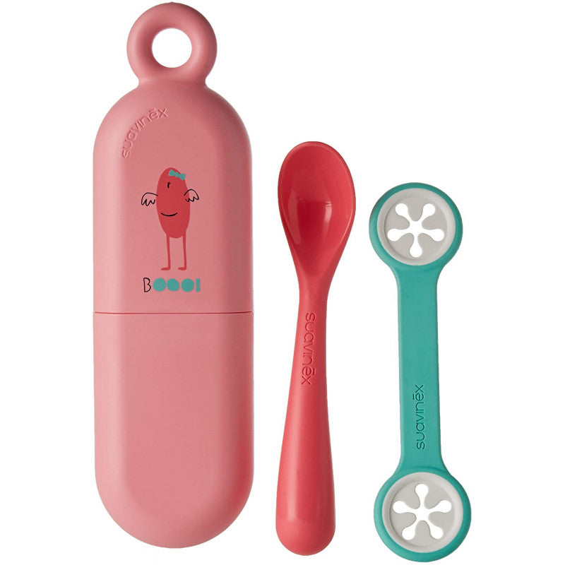 Set de Cubiertos de Viaje Suavinex - MLife Rosa