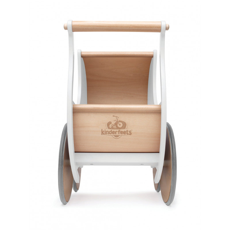Kinderfeets Carrito de Muñecas de Madera - Blanco