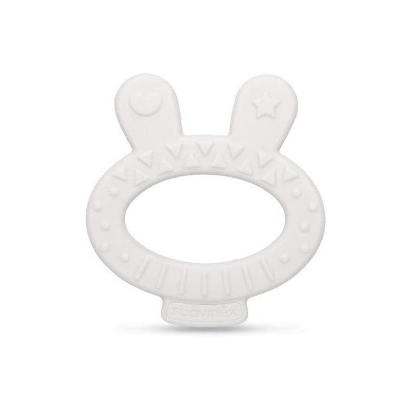 Anillo de dentición conejito blanco