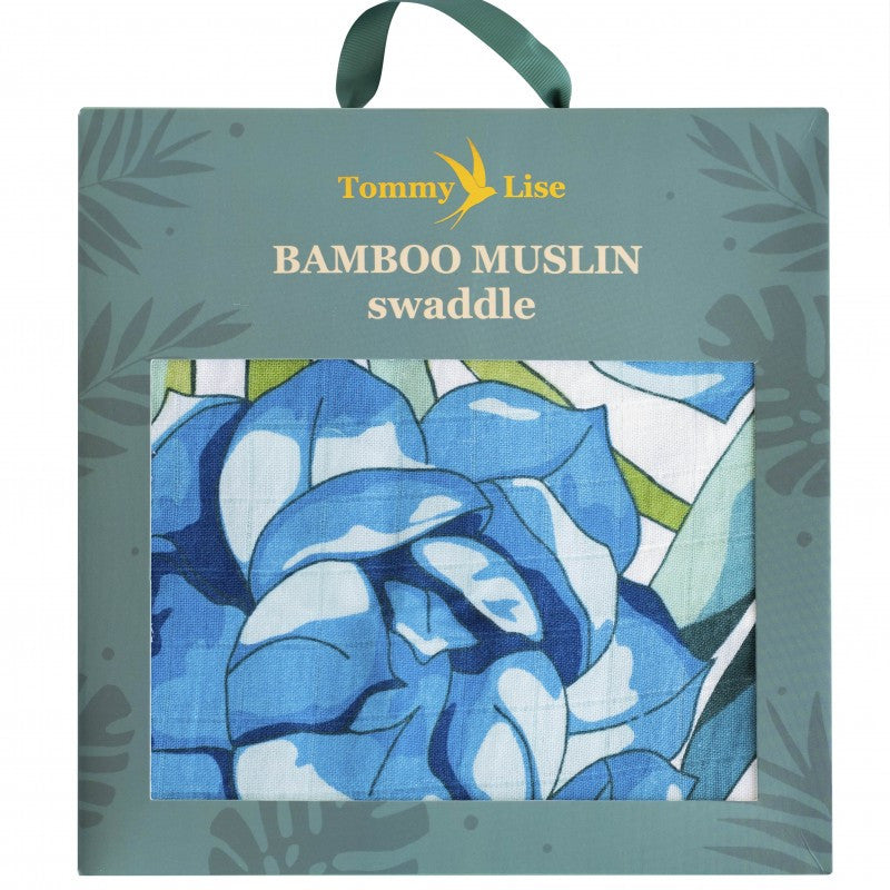 Tommy Lise - Muselina de bambú Azure Blossom