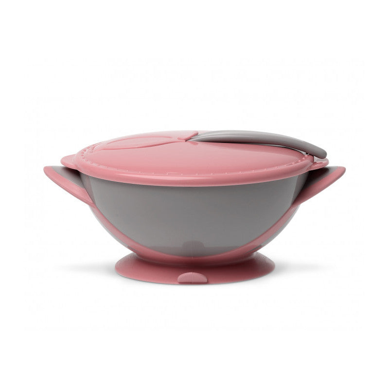 Bol con Tapa y Cuchara - Rosa