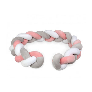 Reductor de trenzas para cuna - Rosa / Gris