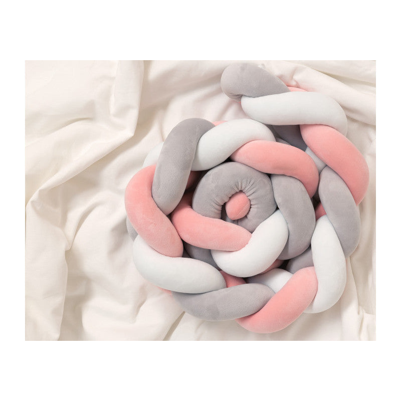 Reductor de trenzas para cuna - Rosa / Gris - 2