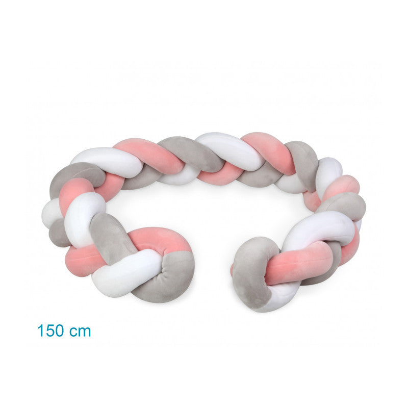 Reductor de trenzas para cuna - Rosa / Gris - 3
