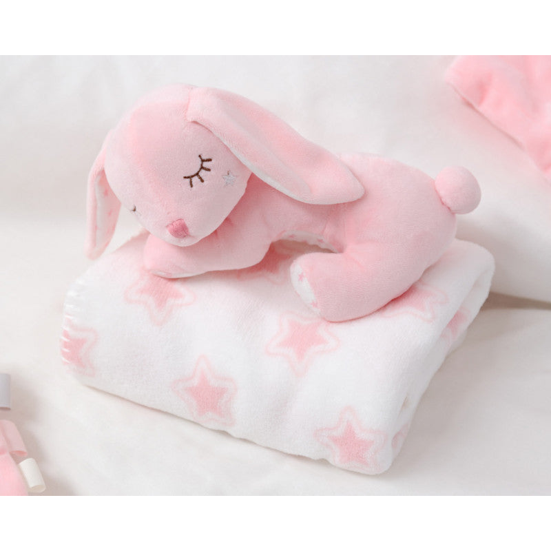Bunny Plush with Blanket - Pink