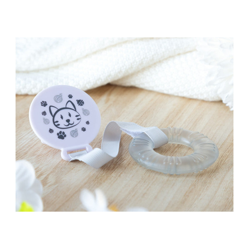 Cooled Teether with Clip - Kitten