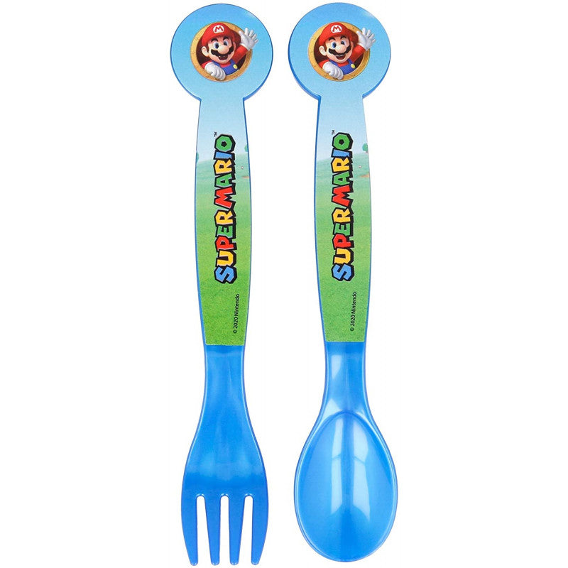 Set 2 Cubiertos Super Mario Bross