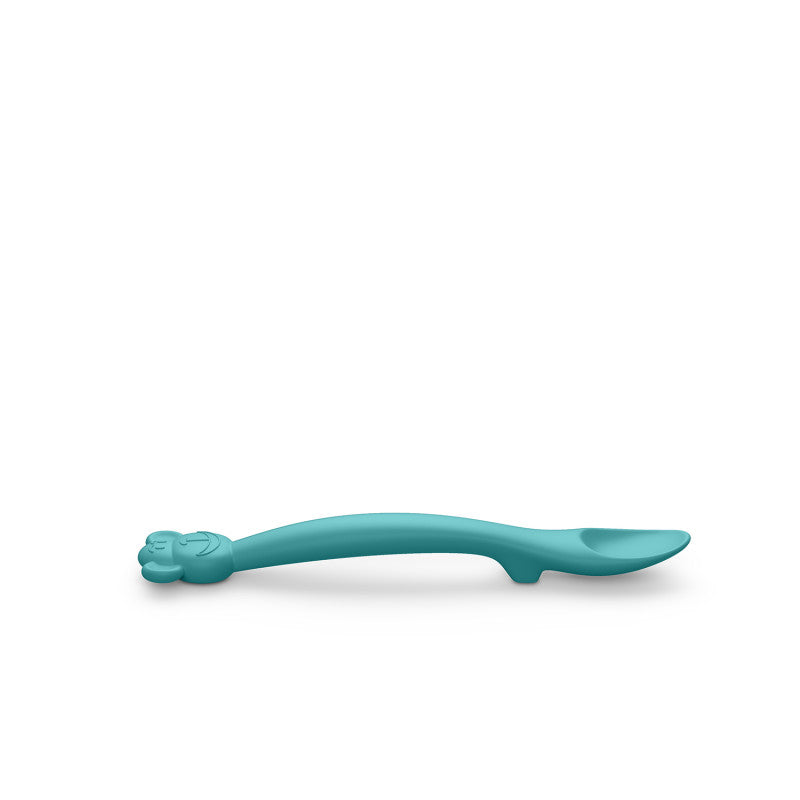Cuchara de silicona para bebé +4 meses - Verde