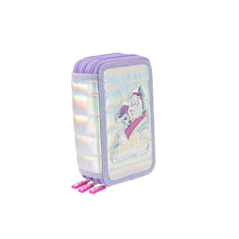 Girabrilla - Estuche Escolar Puffer - Violeta
