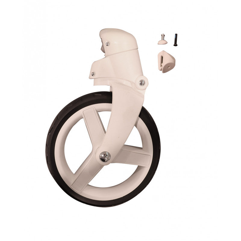Left White Quad Front Wheel