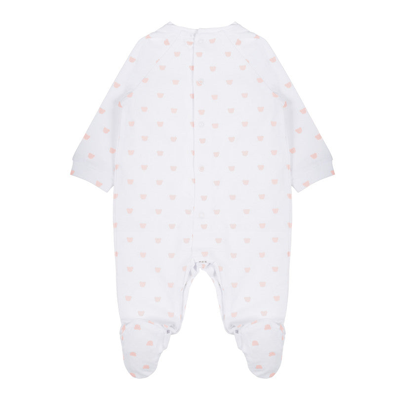 Pelele con ositos rosas y botones 6 meses