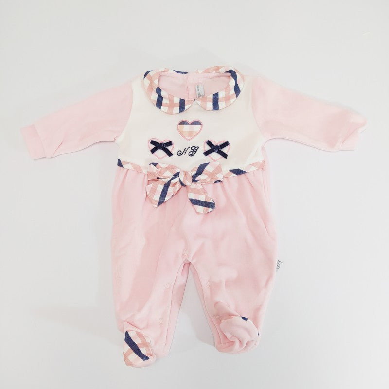 Pelele de Terciopelo Rosa Nazareno Gabrielli 0/1 mes
