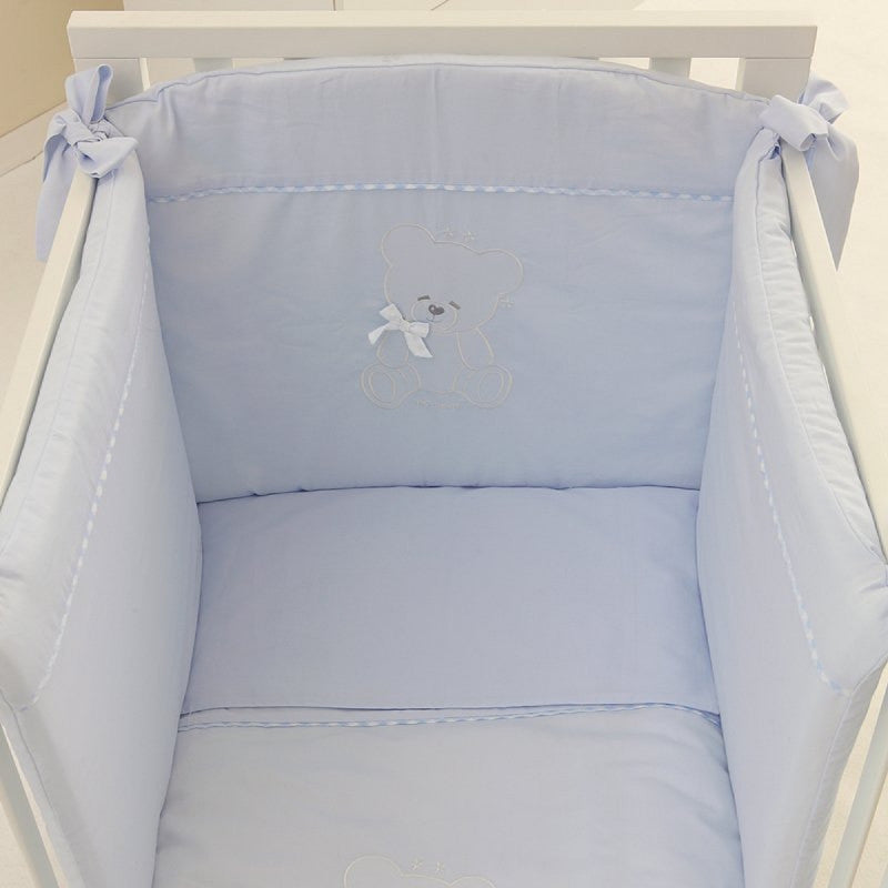 Completo Nórdico y Protector de Cuna Coccolo Nanan Azul