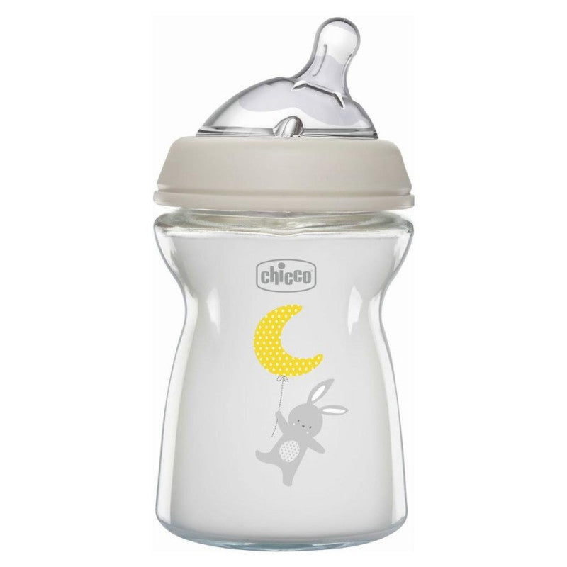 Chicco - Natural Feeling 250ml Grey Feeding Bottle