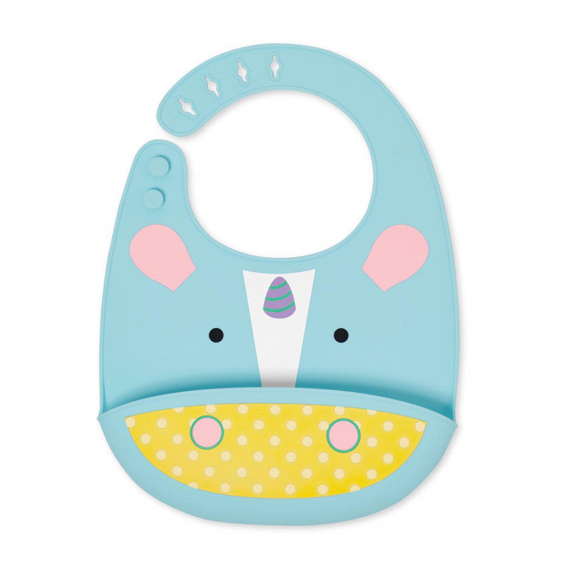 Skip Hop - Silicone Bib with Pocket - Unicorn